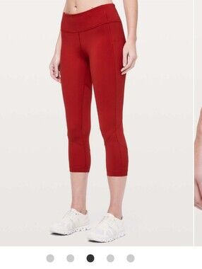 Lululemon Pace Rival Crop 22" - Dark Red